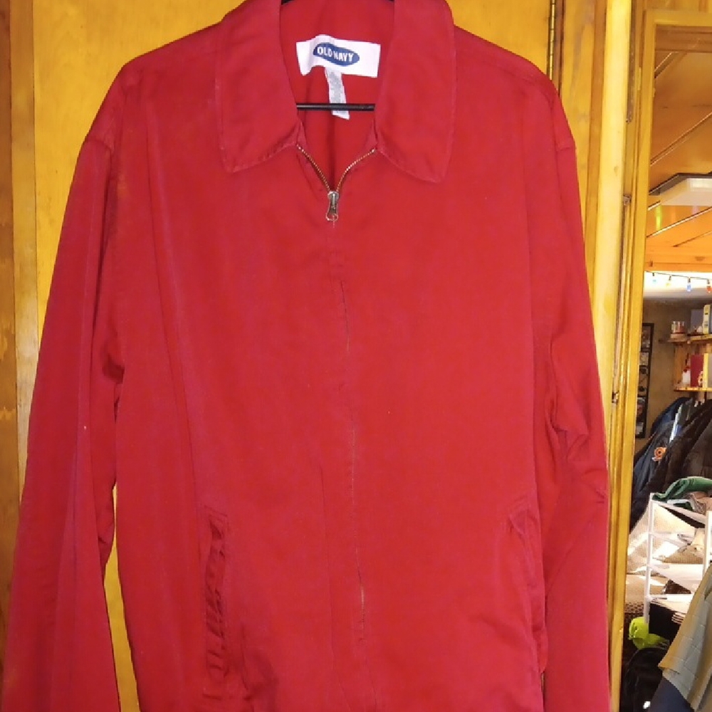 Old Navy Vibrant Red Zip-Up Jacket
